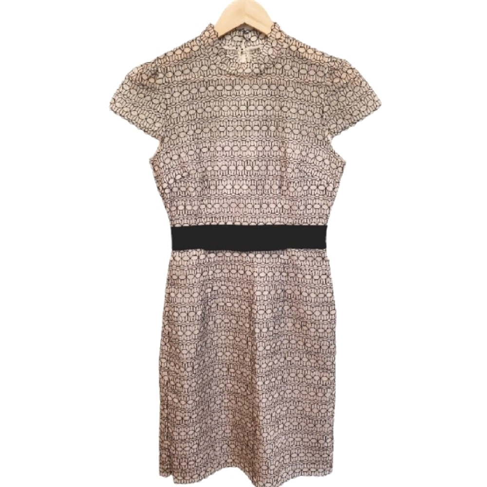 Milly Organza Overlay Cap Sleeve Sheath Dress 4